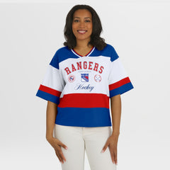 New York Rangers WEAR by Erin Andrews Women's Jersey Style Tee Discount