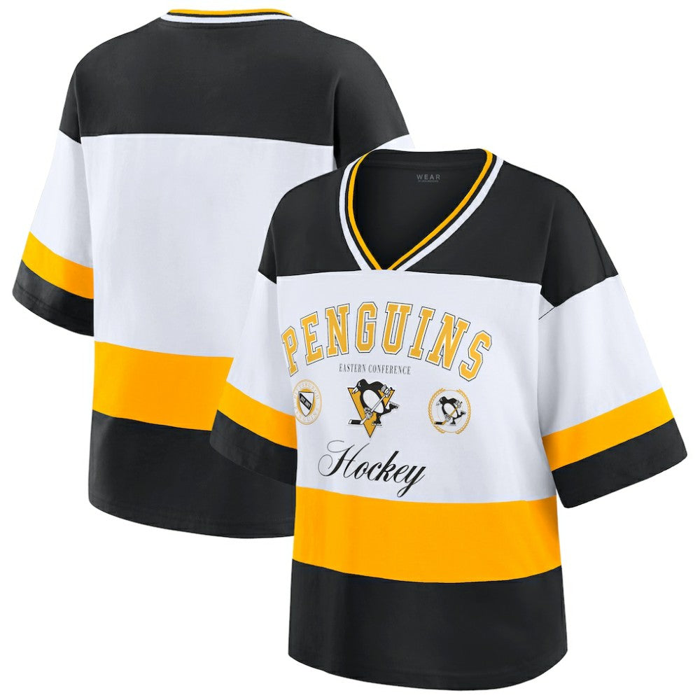 Pittsburgh Penguins WEAR by Erin Andrews Women's Jersey Style Tee Sale