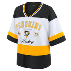 Pittsburgh Penguins WEAR by Erin Andrews Women's Jersey Style Tee Sale