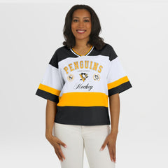 Pittsburgh Penguins WEAR by Erin Andrews Women's Jersey Style Tee Sale