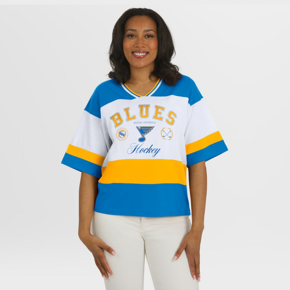 St. Louis Blues WEAR by Erin Andrews Women's Jersey Style Tee Discount