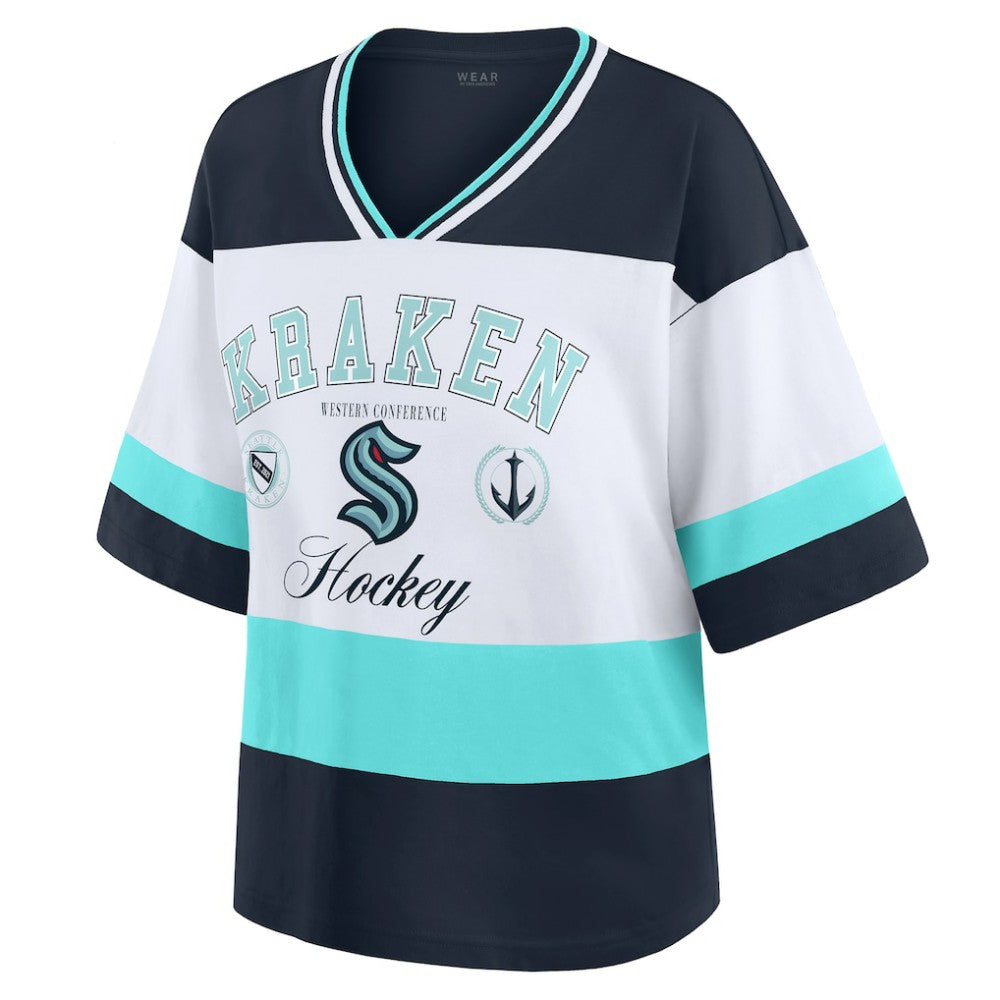 Seattle Kraken WEAR by Erin Andrews Women's Jersey Style Tee Outlet