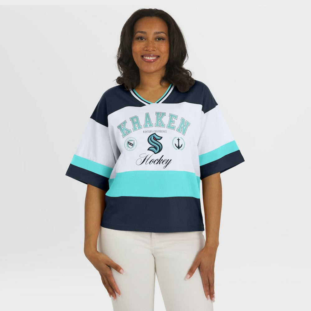 Seattle Kraken WEAR by Erin Andrews Women's Jersey Style Tee Outlet