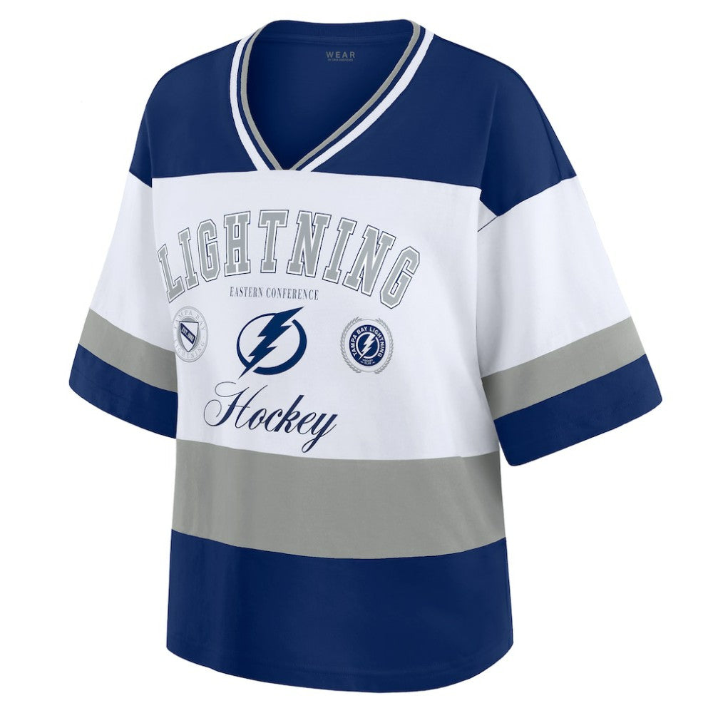 Tampa Bay Lightning WEAR by Erin Andrews Women's Jersey Style Tee For Sale