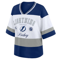 Tampa Bay Lightning WEAR by Erin Andrews Women's Jersey Style Tee For Sale