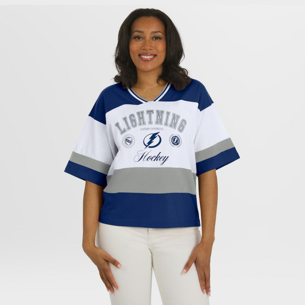 Tampa Bay Lightning WEAR by Erin Andrews Women's Jersey Style Tee For Sale