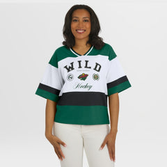 Minnesota Wild WEAR by Erin Andrews Women's Jersey Style Tee On Sale