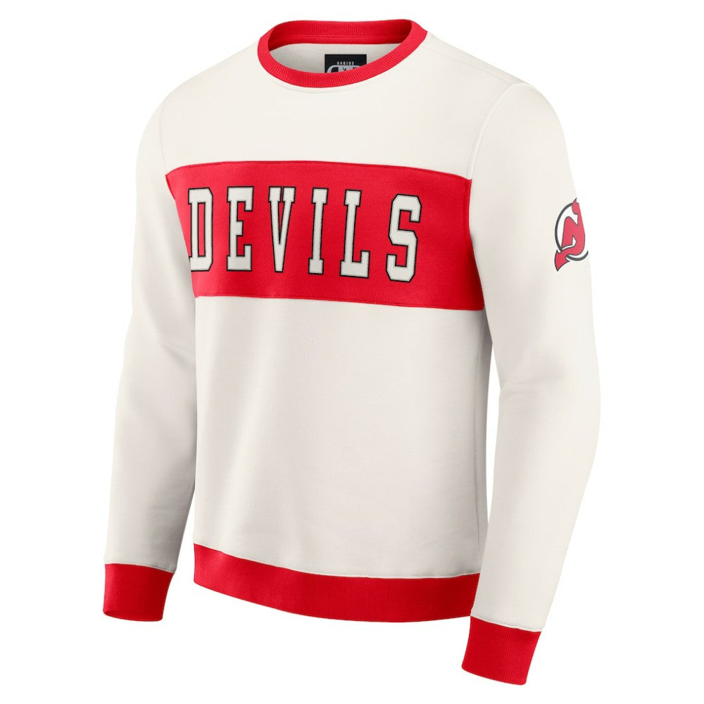 New Jersey Devils Darius Rucker Collection by Fanatics Colorblock Pullover Sweatshirt Sale