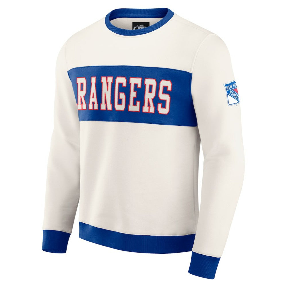 New York Rangers Darius Rucker Collection by Fanatics Colorblock Pullover Sweatshirt Outlet