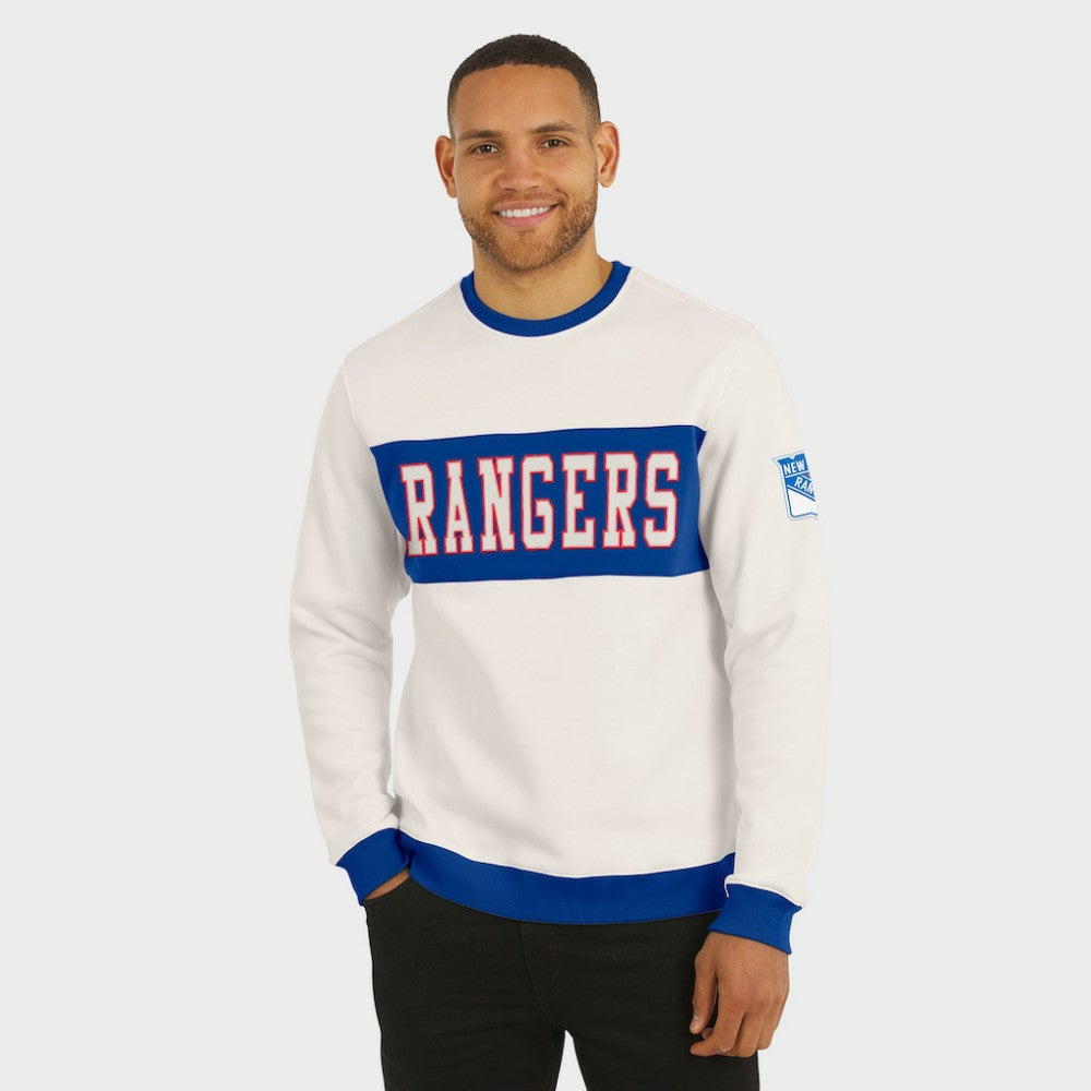 New York Rangers Darius Rucker Collection by Fanatics Colorblock Pullover Sweatshirt Outlet