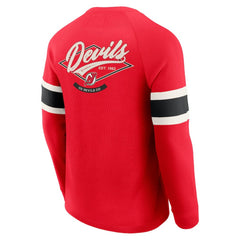 New Jersey Devils Darius Rucker Collection by Fanatics Waffle-Knit Raglan Long Sleeve Henley T-Shirt Discount