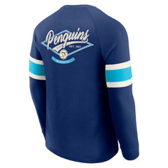 Pittsburgh Penguins Darius Rucker Collection by Fanatics Waffle-Knit Raglan Long Sleeve Henley T-Shirt Discount