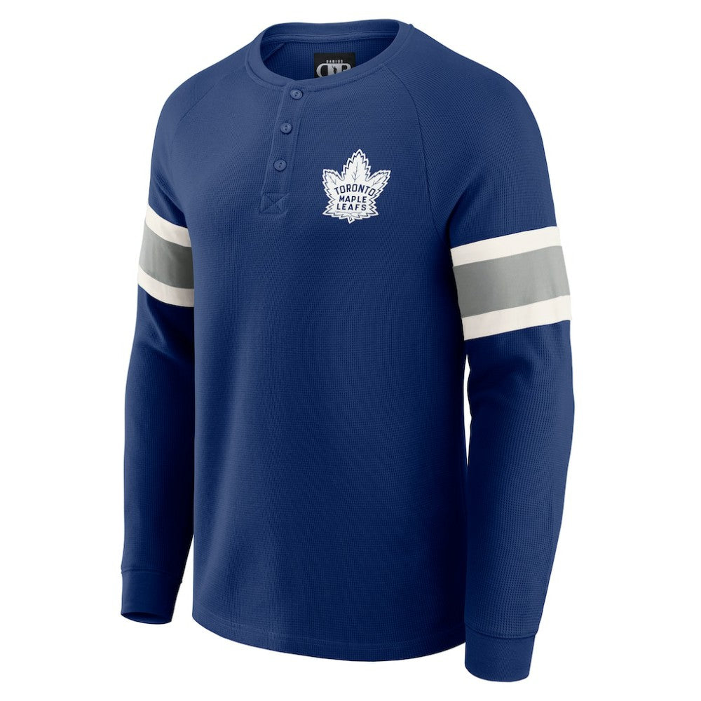Toronto Maple Leafs Darius Rucker Collection by Fanatics Waffle-Knit Raglan Long Sleeve Henley T-Shirt Discount