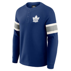 Toronto Maple Leafs Darius Rucker Collection by Fanatics Waffle-Knit Raglan Long Sleeve Henley T-Shirt Discount