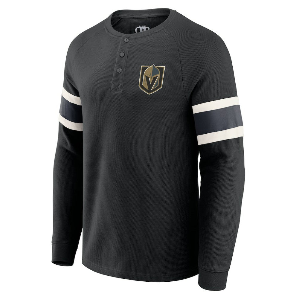 Vegas Golden Knights Darius Rucker Collection by Fanatics Waffle-Knit Raglan Long Sleeve Henley T-Shirt For Sale