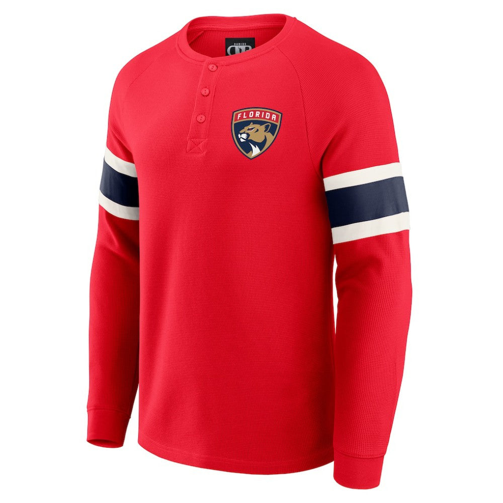 Florida Panthers Darius Rucker Collection by Fanatics Waffle-Knit Raglan Long Sleeve Henley T-Shirt Discount