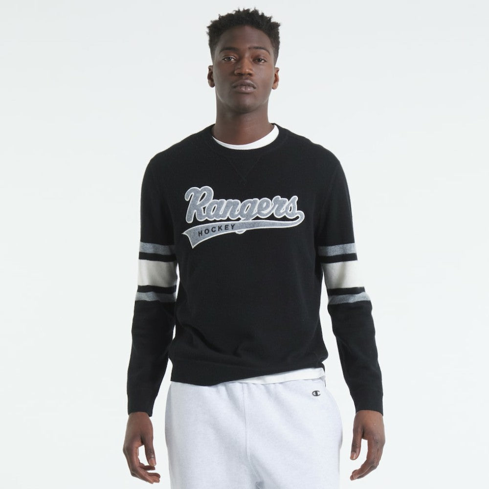 New York Rangers Todd Snyder by Fanatics Cashmere Crew Sweater Discount