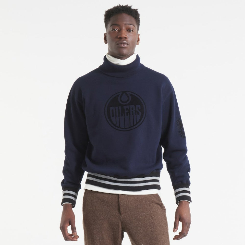 Edmonton Oilers Todd Snyder by Fanatics Relaxed Canadian Fleece Turtleneck Online
