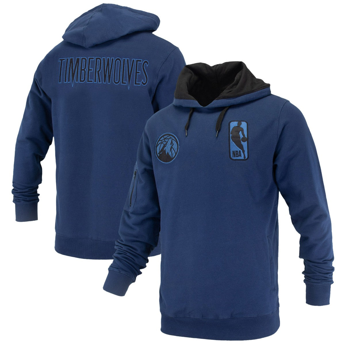 Minnesota Timberwolves FISLL Unisex Logoman Shadow Collection Pullover Hoodie For Sale