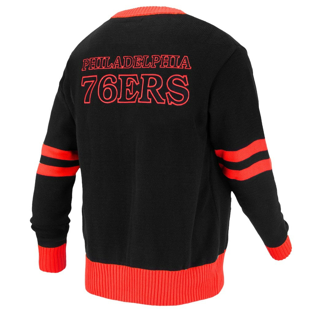 Philadelphia 76ers FISLL Unisex Logoman Shadow Collection Full-Button Cardigan Sweater Online