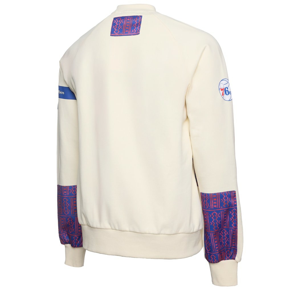Philadelphia 76ers NBA x Two Hype Culture & Hoops Collection Premium Pullover Sweatshirt - Cream cheap Online