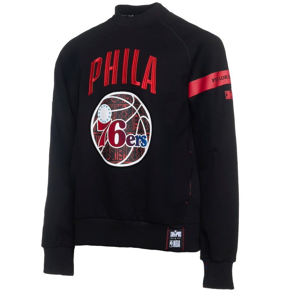 Philadelphia 76ers NBA x Two Hype Culture & Hoops Collection Premium Pullover Sweatshirt - Black discount For Sale