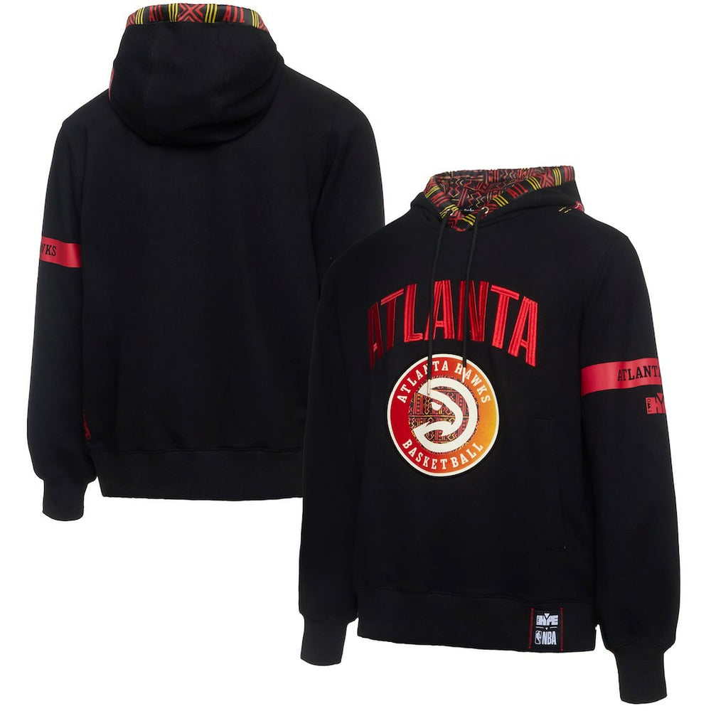 Atlanta Hawks NBA x Two Hype Culture & Hoops Collection Premium Pullover Hoodie - Black shop New