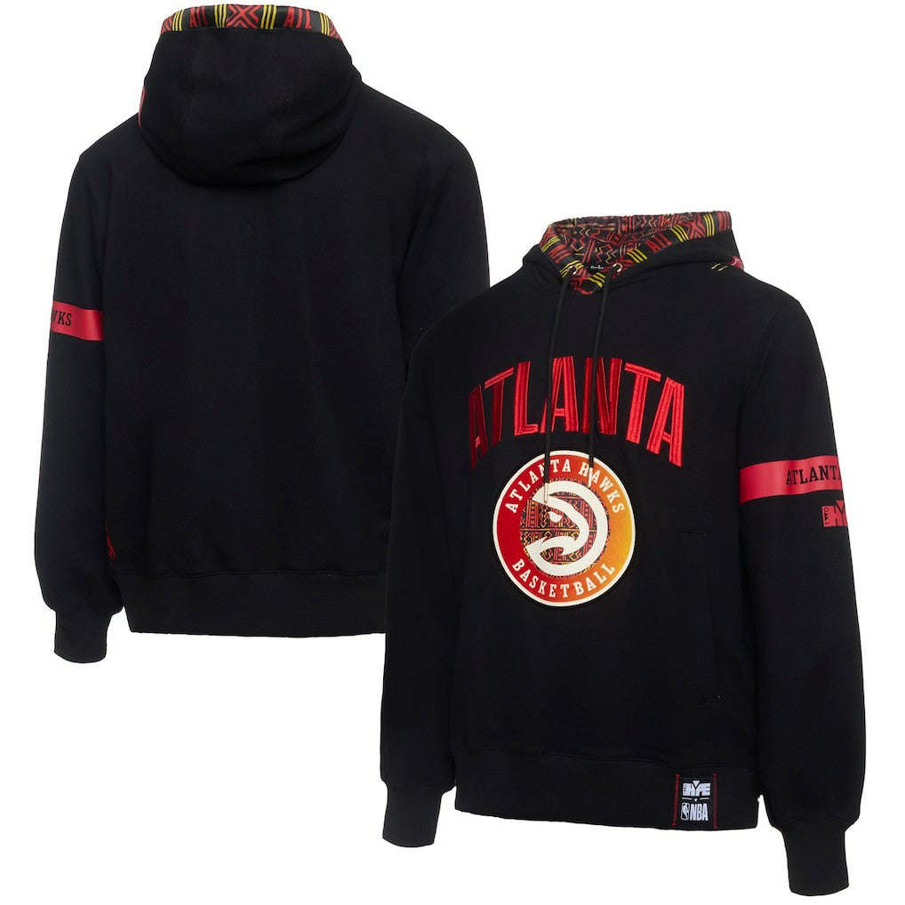 Atlanta Hawks NBA x Two Hype Culture & Hoops Collection Premium Pullover Hoodie - Black shop New