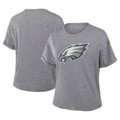 Philadelphia Eagles Fanatics Women's Tribute Tri-Blend Boxy T-Shirt
