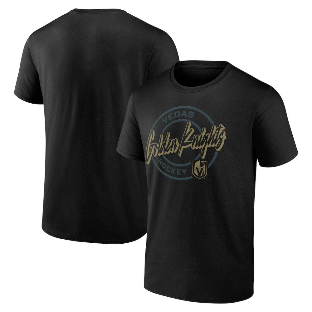 Vegas Golden Knights Color Block Puck T-Shirt For Sale