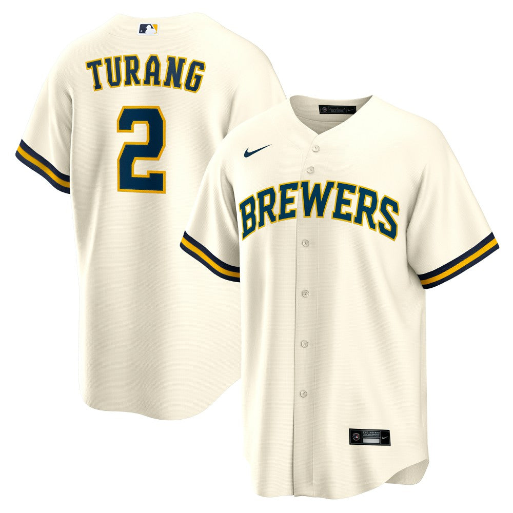 Brice Turang Milwaukee Brewers Nike Home Replica Jersey | MLB On Sale