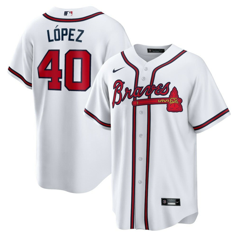Reynaldo Lopez Atlanta Braves Nike Home Replica Jersey | MLB On Sale