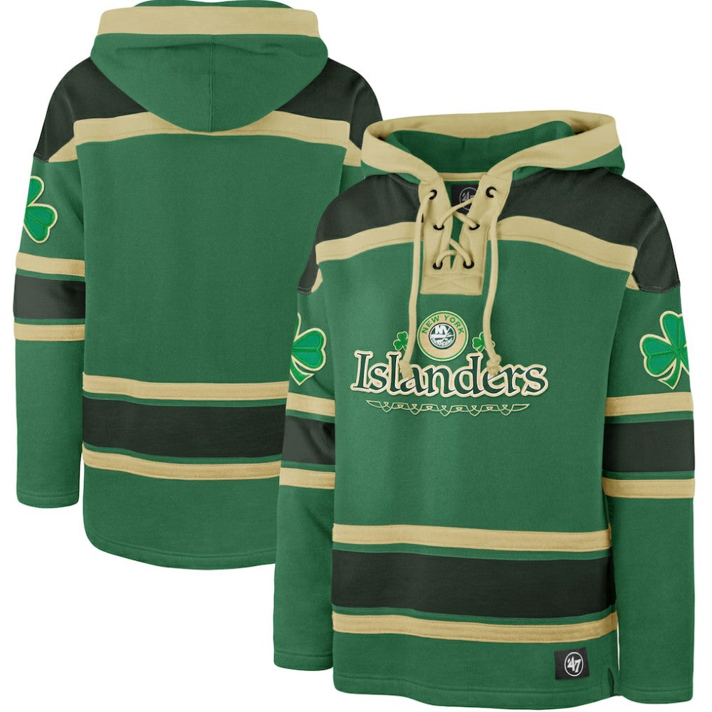 New York Islanders '47 St. Patrick's Day McLucky Superior Lacer Pullover Hoodie On Sale