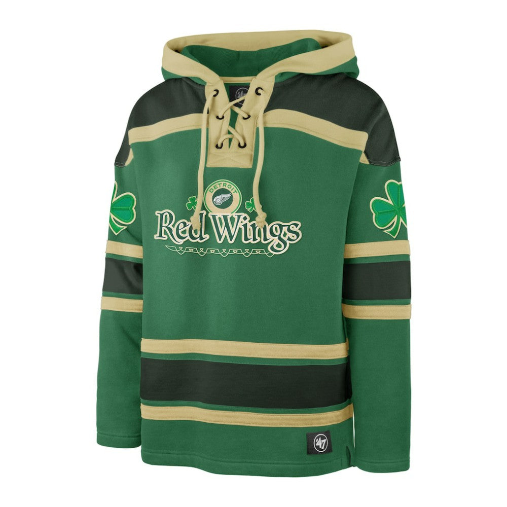 Detroit Red Wings '47 St. Patrick's Day McLucky Superior Lacer Pullover Hoodie Online