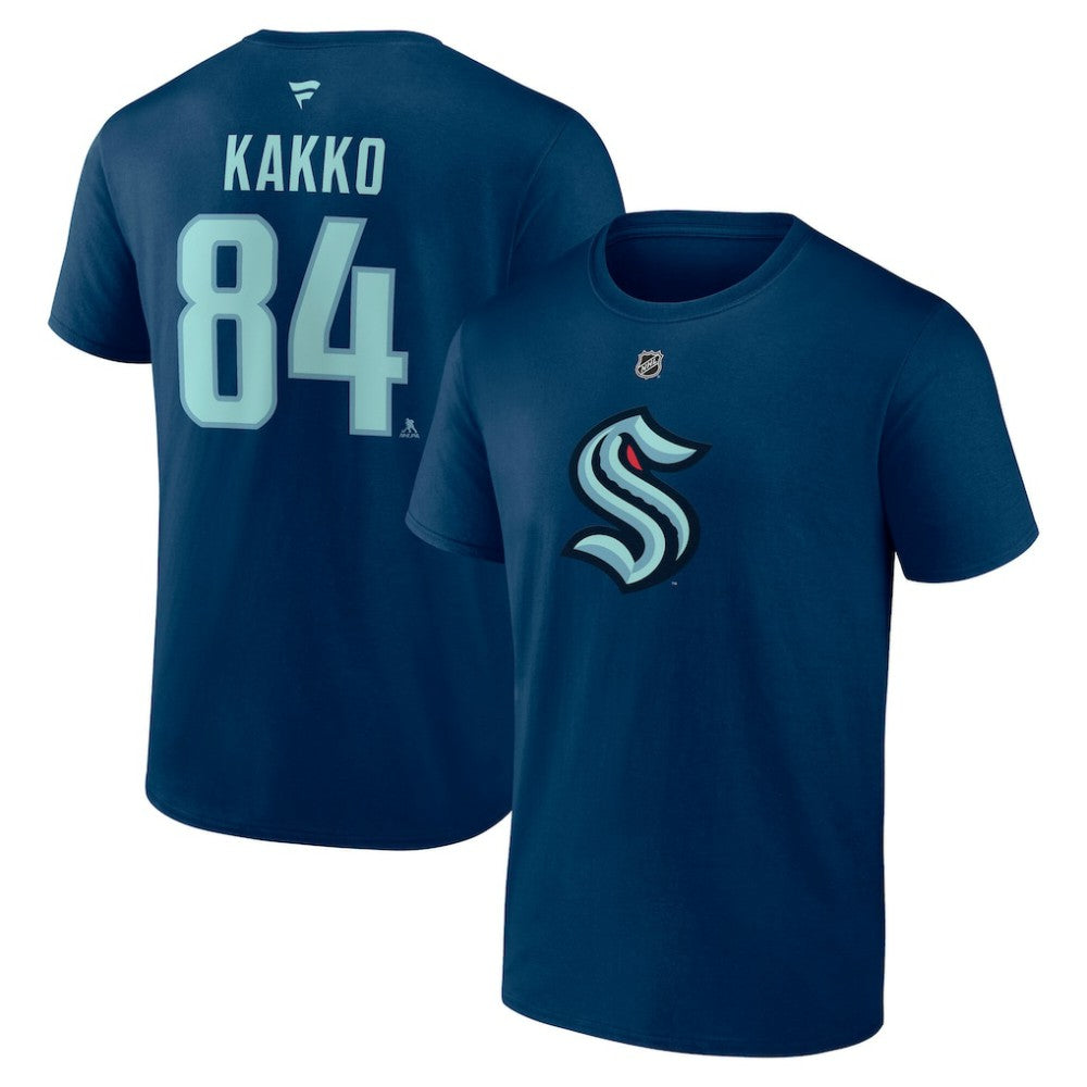 Kaapo Kakko Seattle Kraken Fanatics Authentic Stack Name & Number T-Shirt Discount