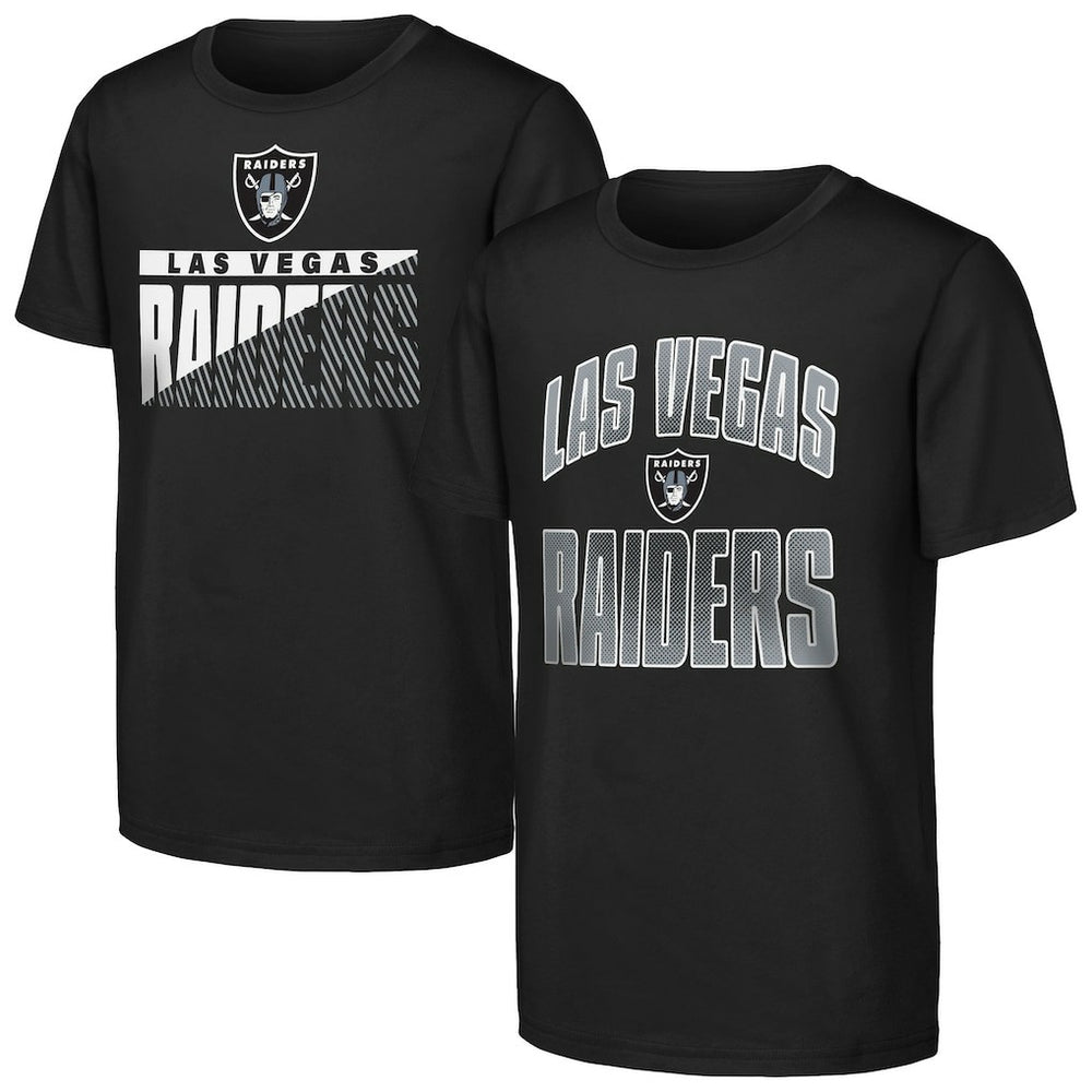 Las Vegas Raiders  Outerstuff Youth Never Quit 2-Pack T-Shirt Set