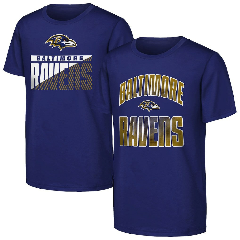 Baltimore Ravens  Outerstuff Youth Never Quit 2-Pack T-Shirt Set