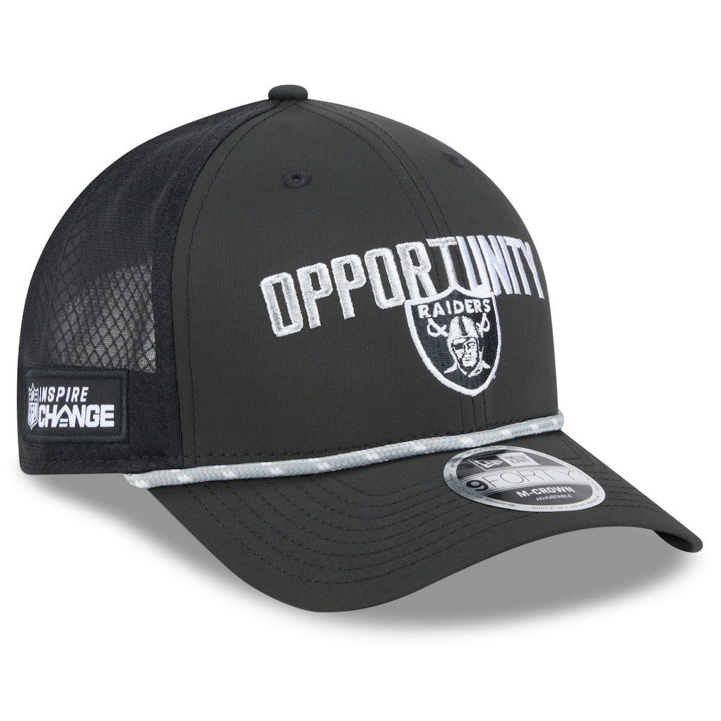 Las Vegas Raiders New Era 2025 Inspire Change 9FORTY M-Crown Adjustable Hat