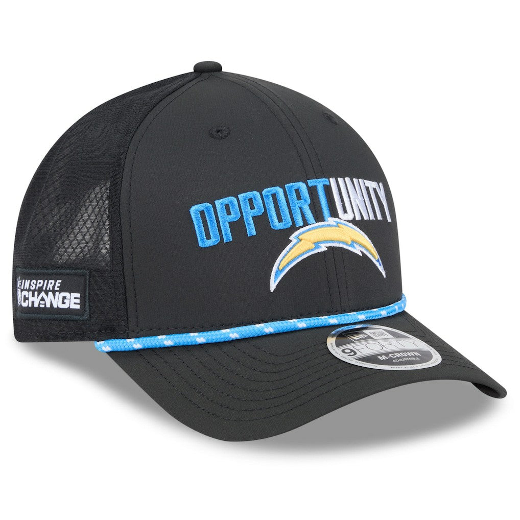 Los Angeles Chargers New Era 2025 Inspire Change 9FORTY M-Crown Adjustable Hat
