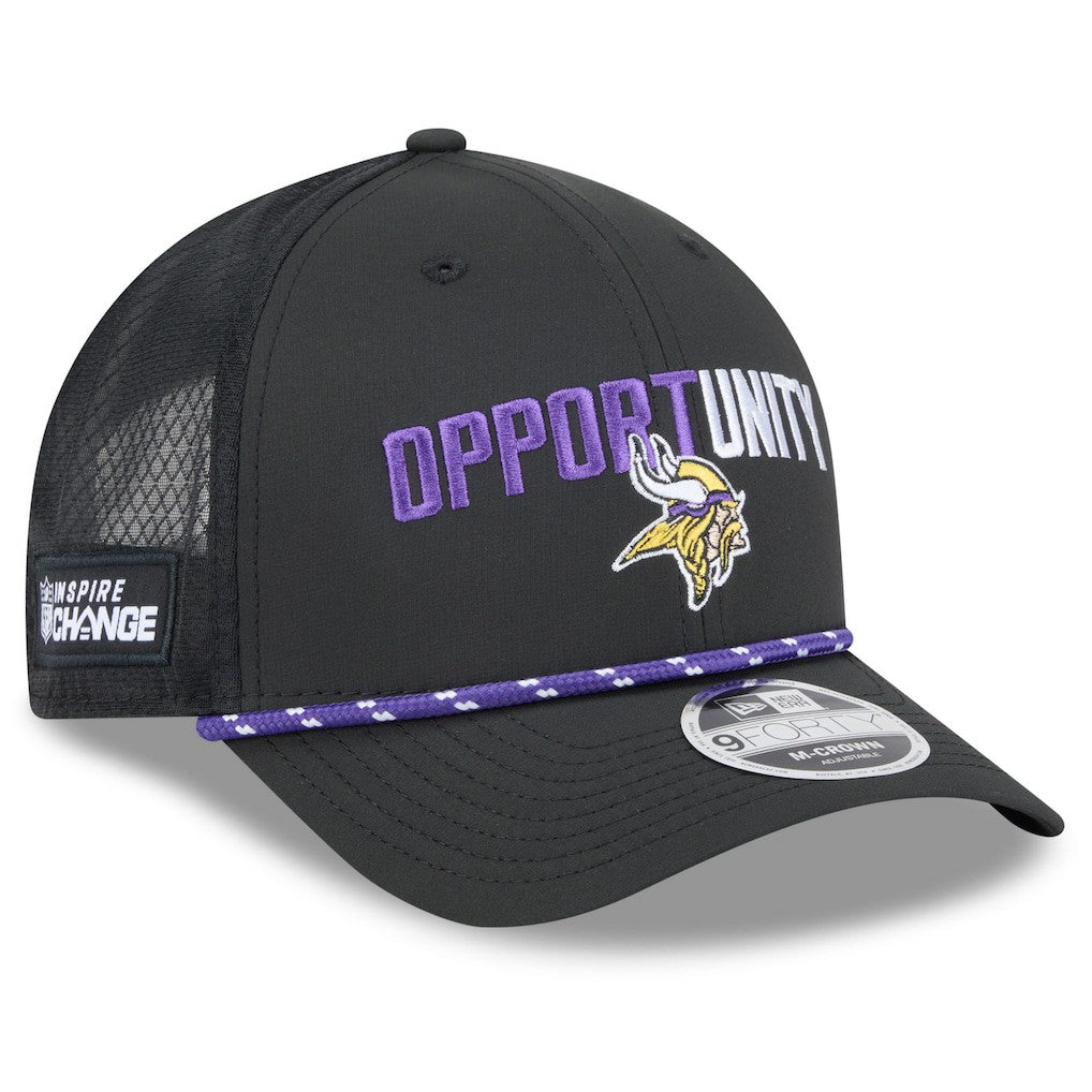 Minnesota Vikings New Era 2025 Inspire Change 9FORTY M-Crown Adjustable Hat