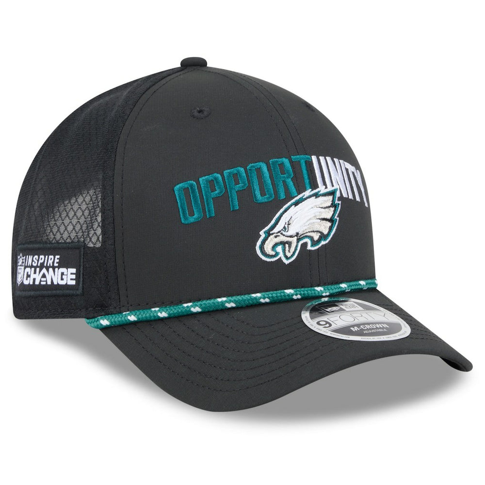 Philadelphia Eagles New Era 2025 Inspire Change 9FORTY M-Crown Adjustable Hat