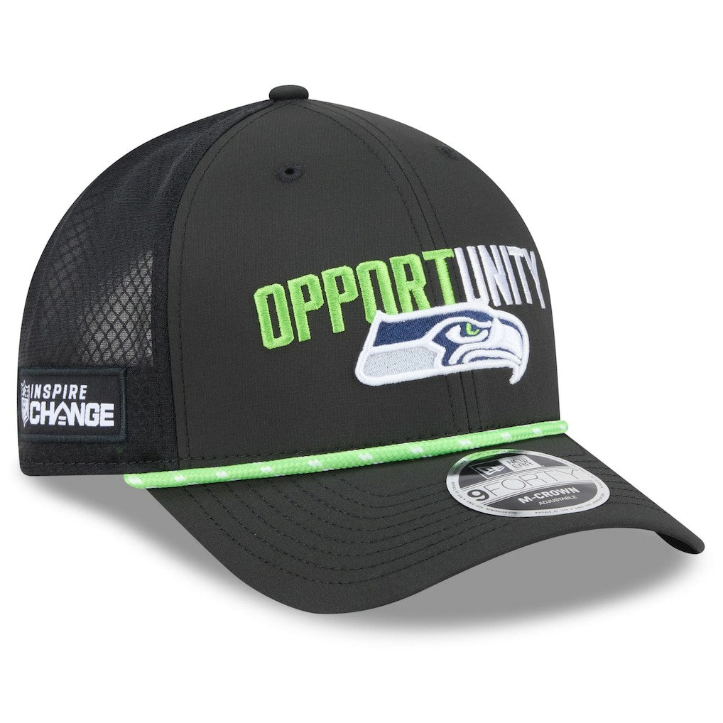 Seattle Seahawks New Era 2025 Inspire Change 9FORTY M-Crown Adjustable Hat