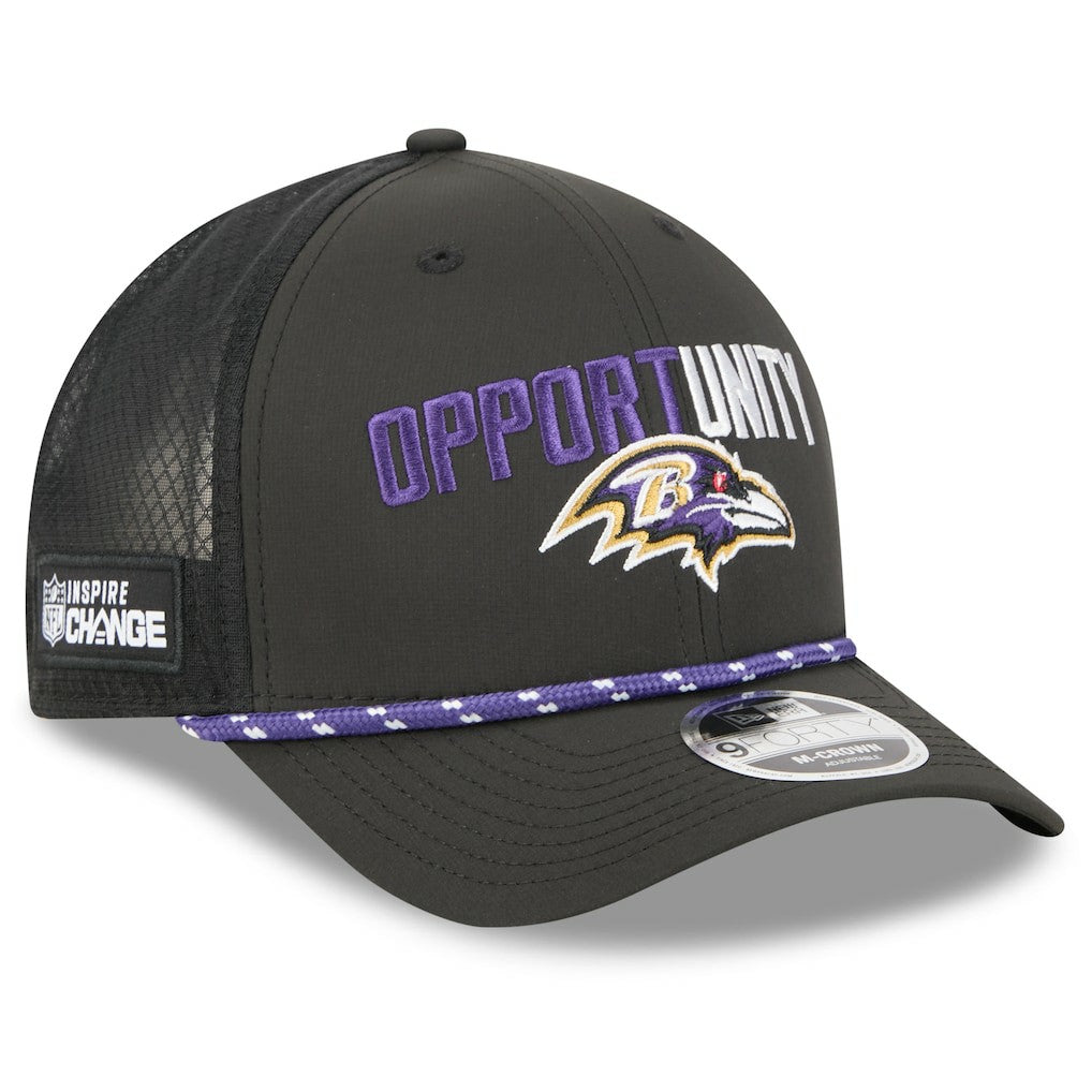 Baltimore Ravens New Era 2025 Inspire Change 9FORTY M-Crown Adjustable Hat