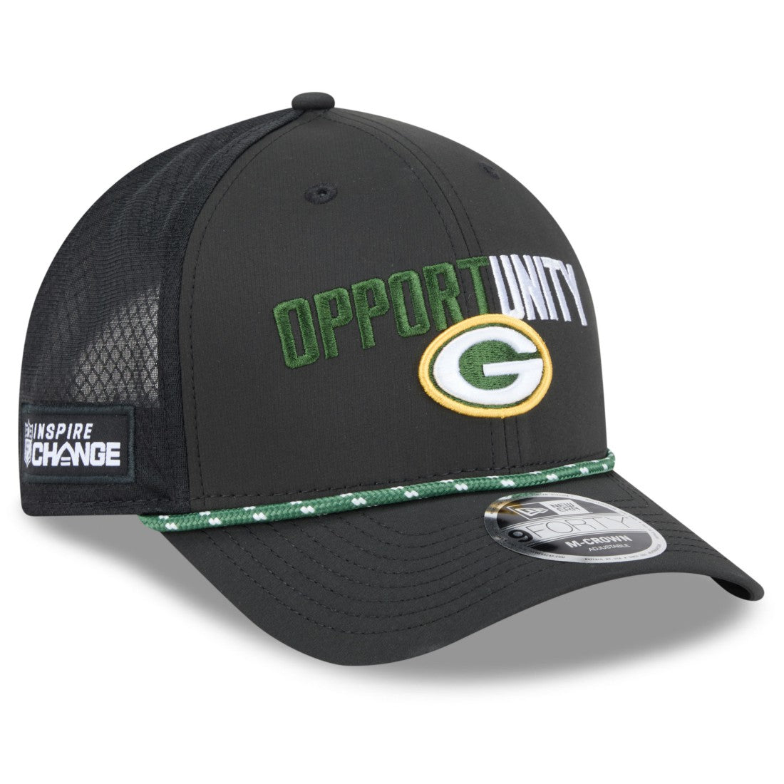 Green Bay Packers New Era 2025 Inspire Change 9FORTY M-Crown Adjustable Hat