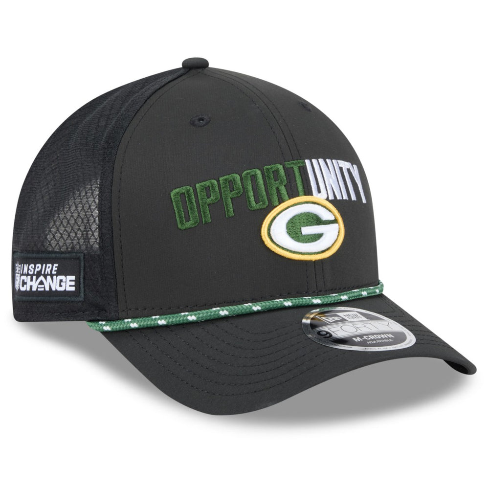 Green Bay Packers New Era 2025 Inspire Change 9FORTY M-Crown Adjustable Hat