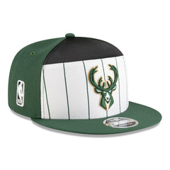 Milwaukee Bucks 2025 NBA Tip Off Split Panel 9FIFTY Snapback Hat On Sale
