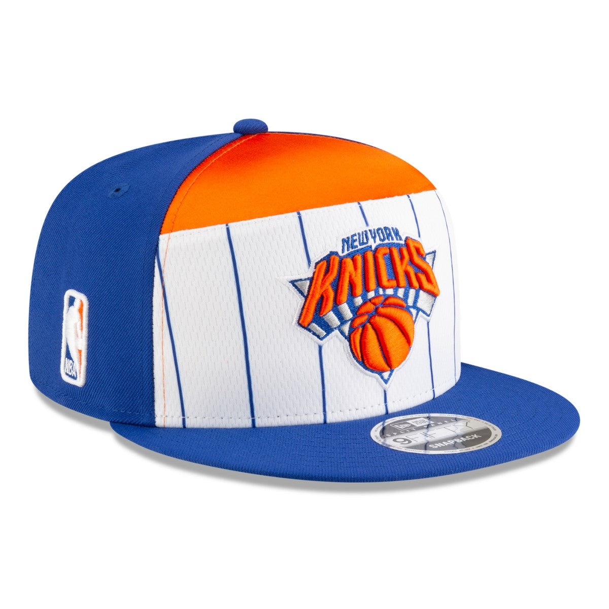 New York Knicks 2025 NBA Tip Off Split Panel 9FIFTY Snapback Hat Discount