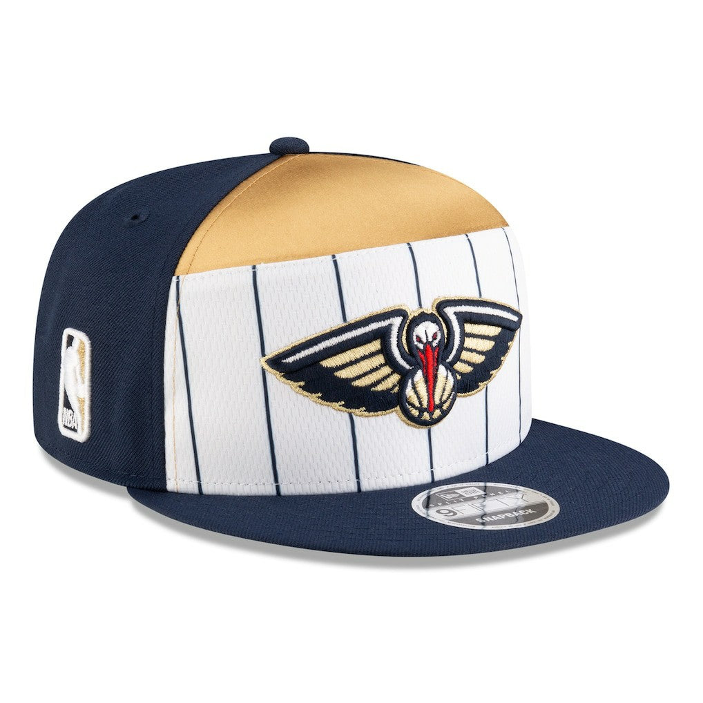 New Orleans Pelicans 2025 NBA Tip Off Split Panel 9FIFTY Snapback Hat On Sale