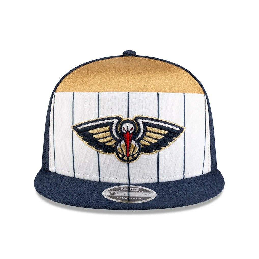 New Orleans Pelicans 2025 NBA Tip Off Split Panel 9FIFTY Snapback Hat On Sale