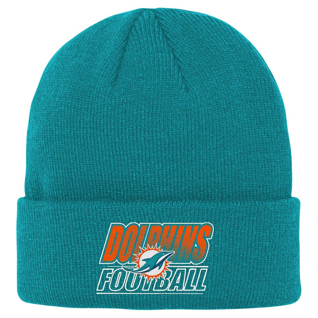 Miami Dolphins  Outerstuff Youth Team Gradient Cuffed Knit Hat